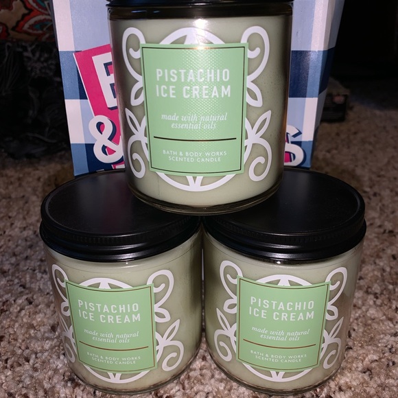 Bath And Body Works Pistachio Ice Cream Candle poshmark.com